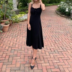 H&M Elegant Black tied front Top